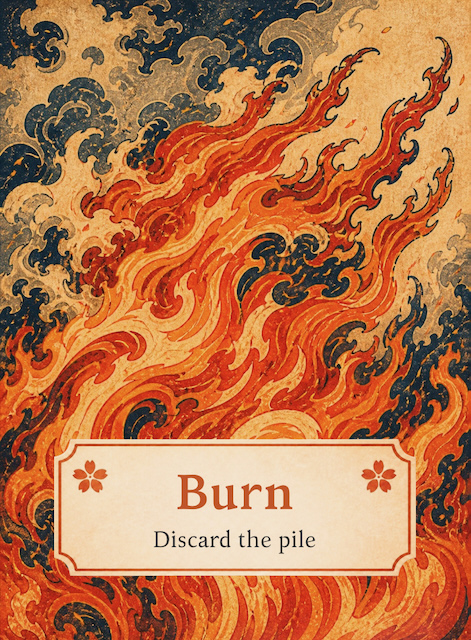 Burn action card